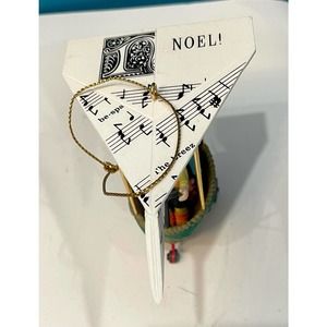 Santa's Best Christmas Charmers Collectables Ornament Elf in Music Cart 1992 NEW